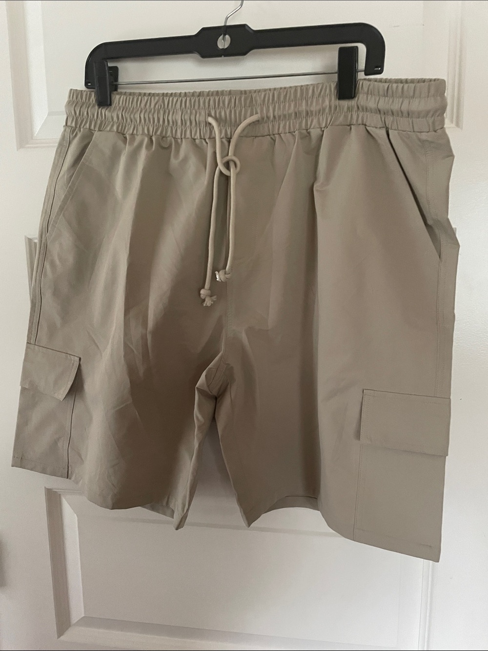 Men's Cargo Drawstring Shorts - Beige